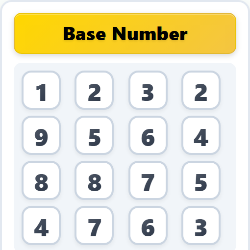 The L Numeris Grid4x4 generator laying out a four-digit Pick 4 candidate grid